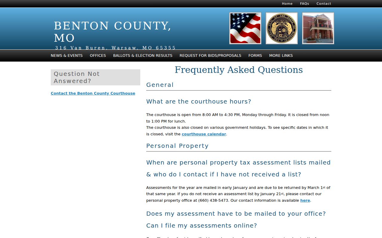 Benton County court docket public courthouse hours