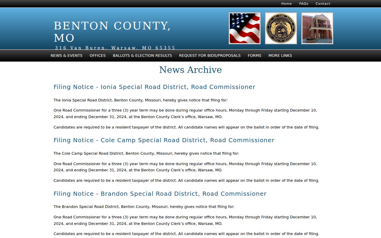 Benton County court records official archived news page